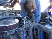 4x411 - Doug Herold's Bronco breaks a motor mount after hauling Brian's Zuk up the hill.
"Hmmmm, I swear this engine was a