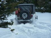 Brian digs into a BIG drift.