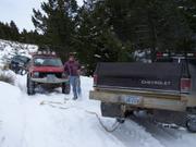 turning the truck around in the road