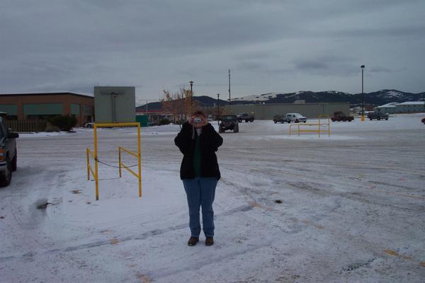 Allison trying out her new digital camera.. caught in the act