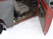 Tom giving Ben, curbside service, buried tigger up to the door sills.