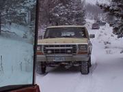The view out the passenger door when turned sideways at the head of the trail..