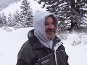 Doug, enjoying his first day of Montana snow-wheelin'