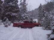 Ryan, turning around - trying to turn around in the narrow spot a SWB rig just used. 