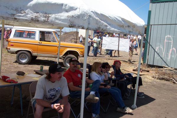 Some Mountaineers under the canopy in the Pit area