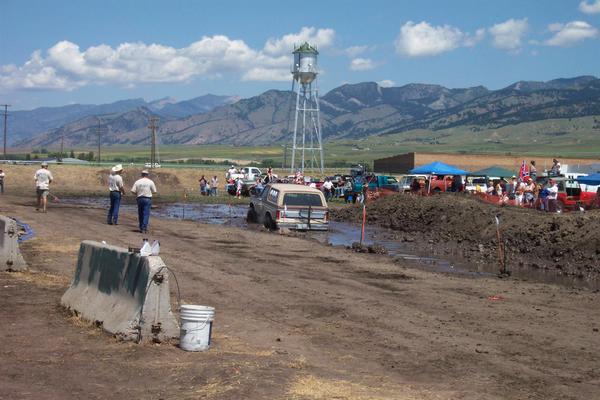 Michelle's motoring through the goo..