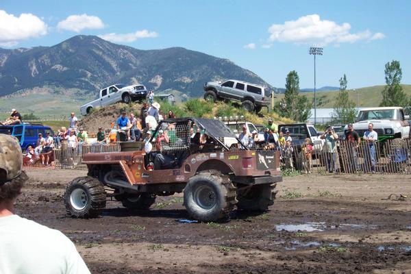 M4x4A President Dick Riebe lines up for an exhibition pass