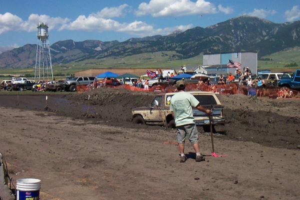 Blair Howze takes his rig through the pit