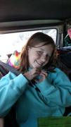 Joleigh flashes a gang sign