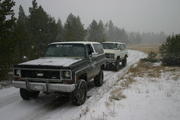 It started snowing!