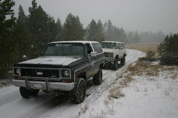 It started snowing!