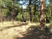Don and Kathy in the '79 Bronco topping the first hill.