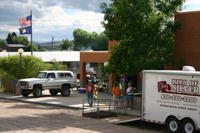 The entrance and cooking area