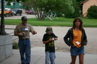 The Walkers arrive - Ron, on the left, was the trail coordinator for DR05