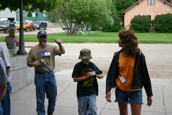 The Walkers arrive - Ron, on the left, was the trail coordinator for DR05