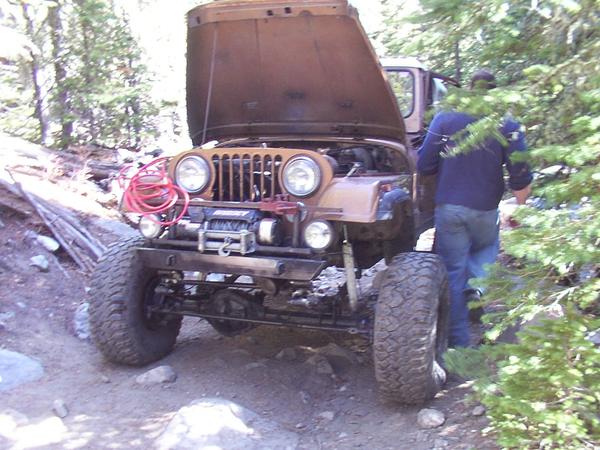 Mountaineer Matt Bower's CJ7 with it's new Dana 60 front.. 
