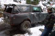 A few attempts at the icy spot that caused everyone else so much trouble and he was through and on his way up.