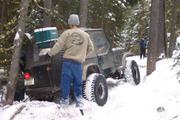 Kevin trying to remove his tire carrier