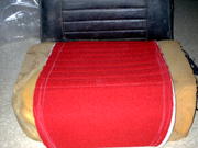 This is the center section after pleating, the white marks are from a dress maker's pencil, it washes off.