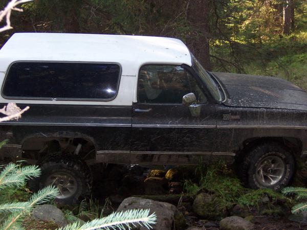 crossing a creek to get my chain saw thats wedged in a tree.