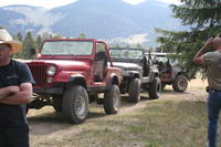 Willie from Ohio's Jeep, and Phil's Jeep, and Tom's Scout