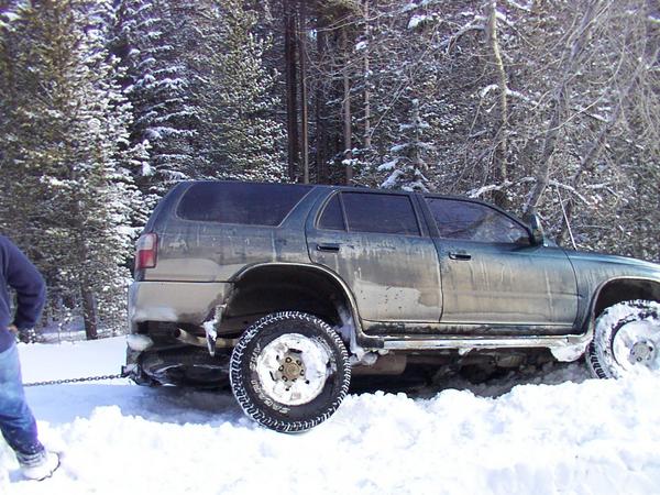 After a little "help" Allison gets the 4Runner REALLY stuck