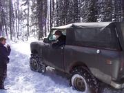 Tom starts going around the stranded 4Runner