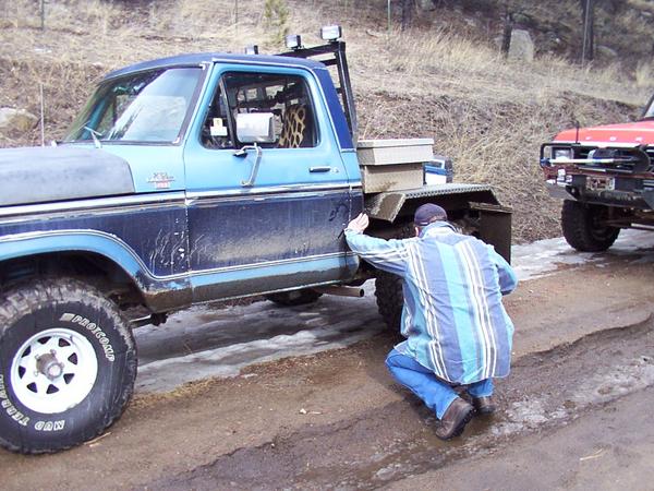 Tyler, inspecting Stubby
