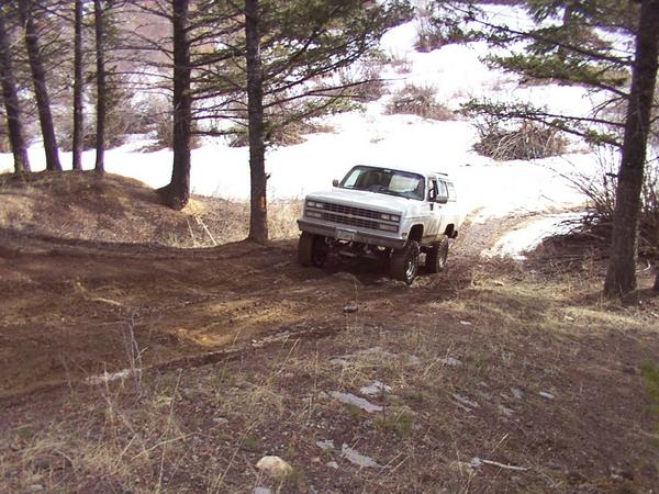 Mike LaTulip attempts to climb the first hill.