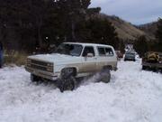 Is the Blazer stuck?  Look at the snow he's throwing..
