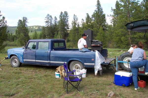 Dennis LaTulip is busy smoking dinner