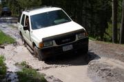 The side of the Isuzu dips a little deep